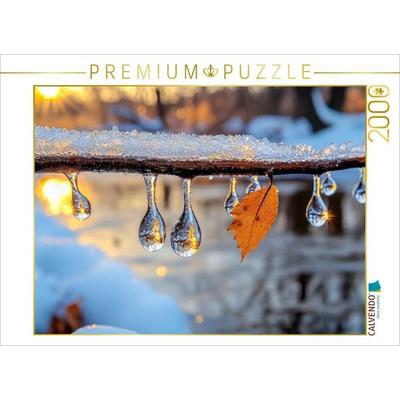CALVENDO Puzzle Glitzernde Eistropfen im Sonnenschein | 2000 Teile Lege-Größe 90x67cm Foto-Puzzle für glückliche Stunden