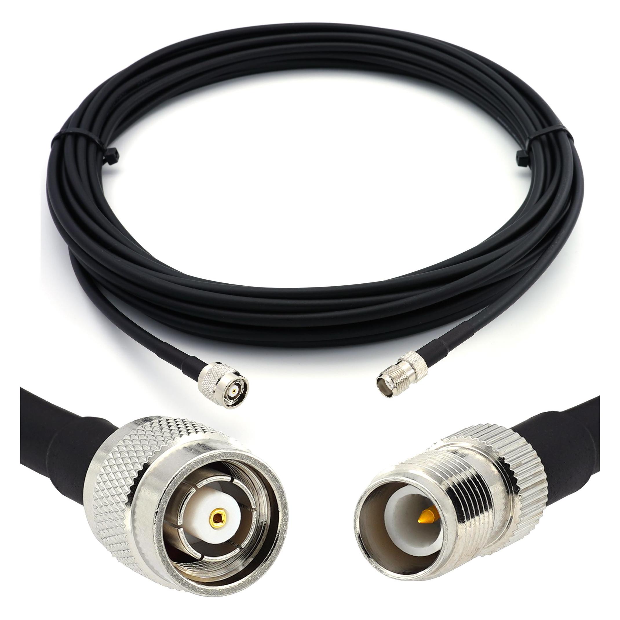 Rangeful RP-TNC Male to RP-TNC Female 1m Coaxial Cable - HF240 (LMR240 equivalent) (HF240-RPTNCM-RPTNCF-1)