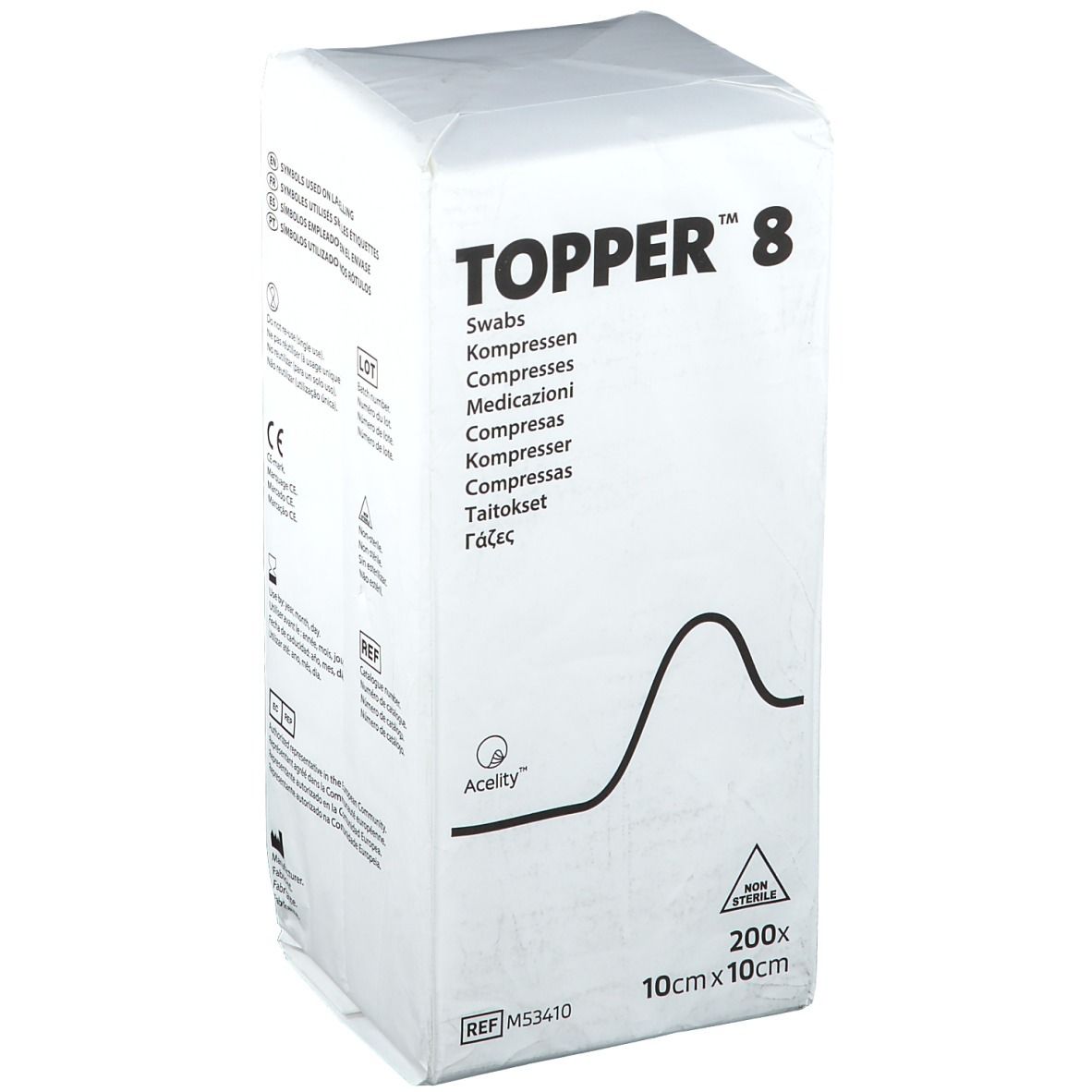 Topper 8 Kompr.10x10 cm unsteril 200 St Kompressen