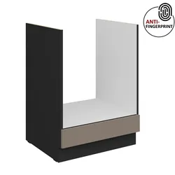 Küchen Herdschrank 60 Küche ARIA Sandgrau matt Anti Fingerprint Küchenzeile