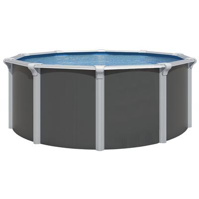Rundpool KWAD "Green line Evolution", blau (anthrazit, innenfarbe: blau), H:132cm Ø:460cm, Schwimmbecken, Rundpool, 4,6x1,32 Design Folie in blau, sand oder grau erhältlich