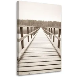 LEINWANDBILD Pier Seelandschaft Natur 40x60cm