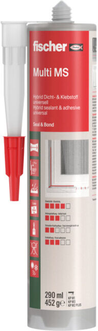 fischer Multi colle/mastic MS 290 gris (503318)