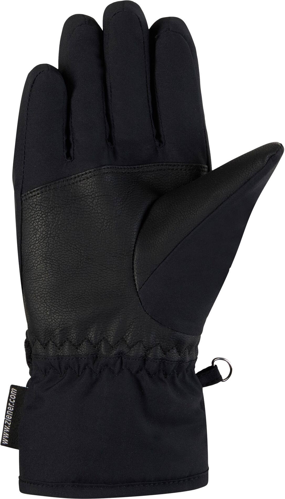 Skihandschuhe ZIENER "LAMONIA-Z PR glove junior", Kinder, Gr. 7, schwarz, Polyester, Handschuhe Skihandschuhe schwarz 7