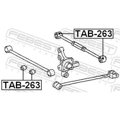 FEBEST Lagerung, Lenker TAB-263 Hinterachse für TOYOTA