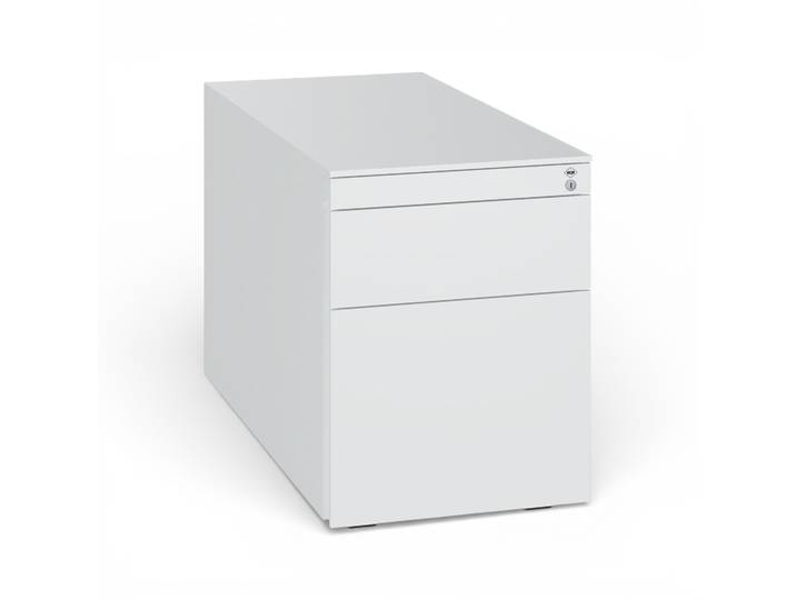 Steel roller container C+P Asisto, White, with hanging file folders & storage space, New - Perfect for modern offices