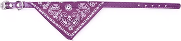 Inspire Curations Adjustable Printed Bandana Collar For Cats & Small Dogs purple
