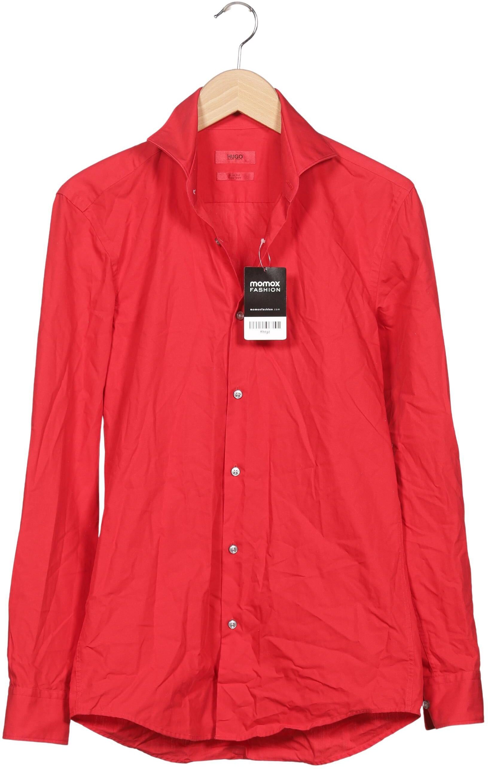 Hugo by Hugo Boss Herren Hemd, Rot, Gr. 38, Baumwolle - Second Hand