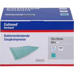 Cutimed Sorbact Saugkompressen 10x10 cm 42 ST