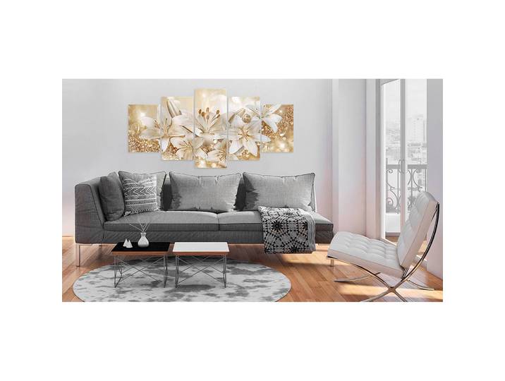 Tableau déco plexiglas Golden Bouquet Plexiglas Doré 100 x 50cm