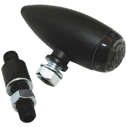 Highsider, Motorrad Zubehör, LED-Rücklicht MICRO-BULLET, schwarz, getöntes Glas