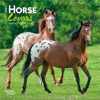 Horse Lovers 2027 7 X 14 Inch (Hanging) Monthly Mini Wall Calendar