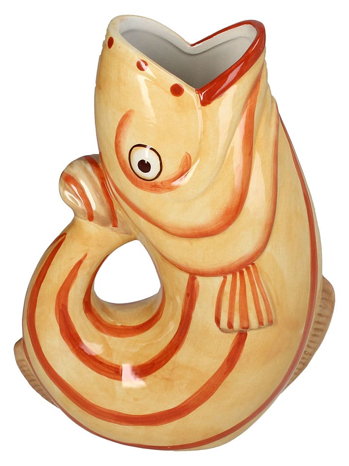 Kersten Vase ''Fish'' in Gelb - (B)19 x (H)25,5 x (T)9,8 cm - onesize