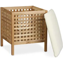 Relaxdays, Hocker, Badhocker (49 x 49 x 52 cm)