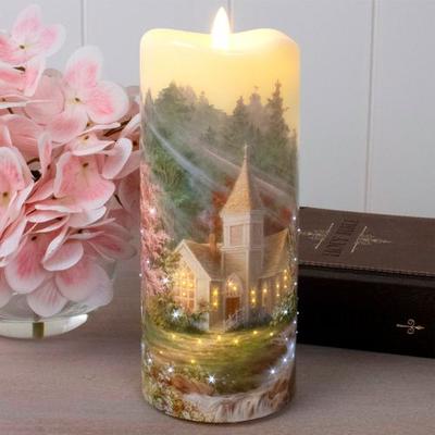 Glow Decor Spring Chapel LED Candle Ivory , Ivory