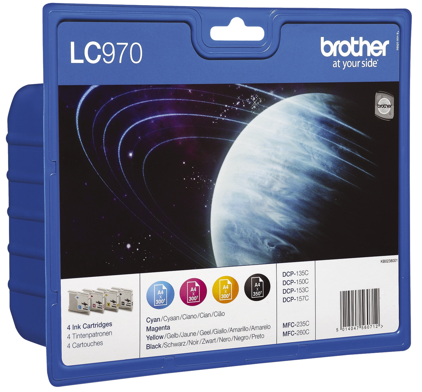 Brother LC-970VALBP inktcartridges voor inkjetprinters - zwart, geel, cyaan, magenta