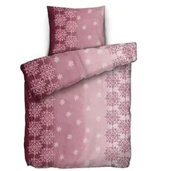 WINTERENGEL Bettwäsche Schneeflocken Mikrofaser Flanell Einzelbett, 2tlg.