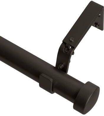 Meriville 1-Inch Diameter End Cap Single Window Curtain Rod