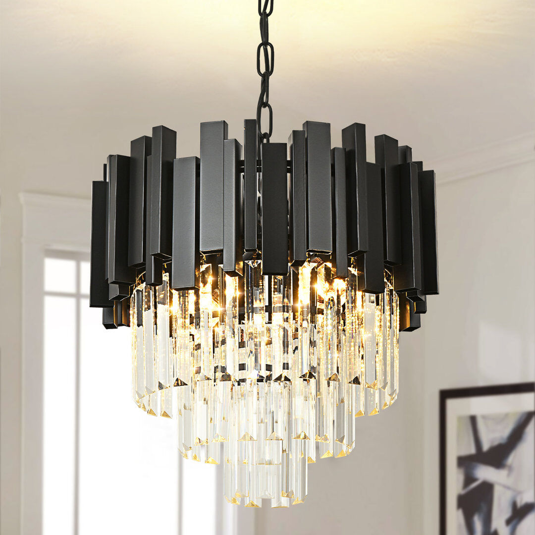 Fairmont Park Aaston Chandelier Black 135cm H x 39cm W x 39cm D