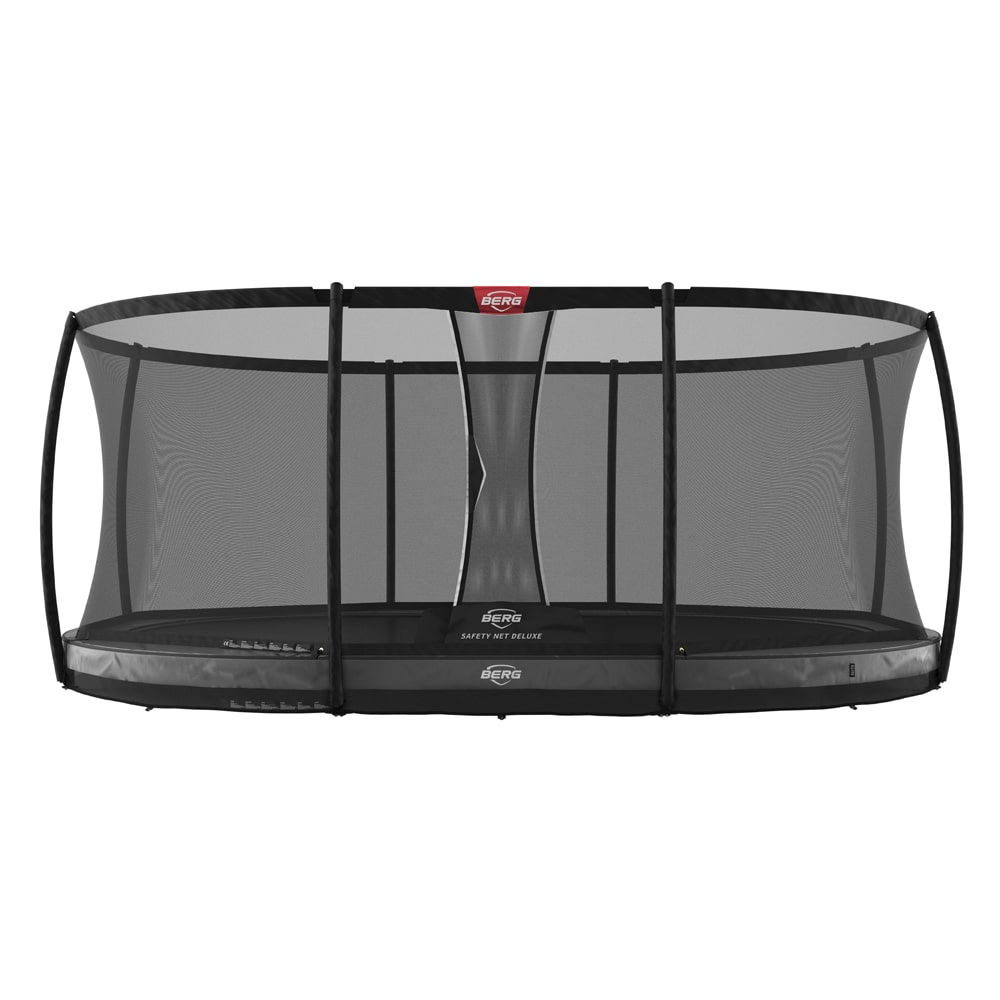 BERG 30.43.75.31, Versunkenes Trampolin, Oval, 120 kg, 6 Jahr(e), Sicherheitsnetz, Grau