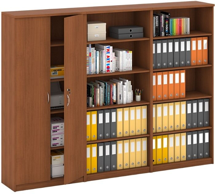 B2B Partner Schrank-Set MIRELLI, Typ VIII – Kirschbaum