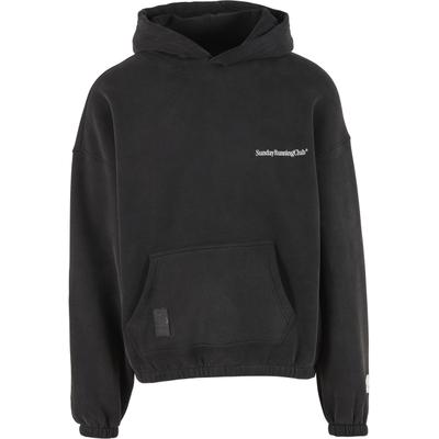 Kapuzenpullover ANOTHER COTTON LAB "Another Cotton Lab SRC Warm Up Hoodie", Herren, Gr. S, schwarz, 52% Baumwolle, 48% Polyester, bedruckt, Rundhals, Pullover Kapuzenpullover