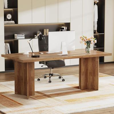 ROSE 63-Inch Modern Executive Desk Large Office Computer Desk Writing Table