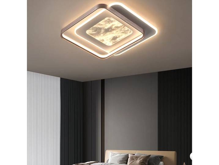 Plafonniers à intensité variable créatifs modernes plafonniers carrés ronds nordiques pour chambre étude salon luminaires d'intérieur