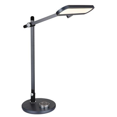 GLOBO LIGHTING LED Tischleuchte "BERLETTA", schwarz (grau dunkel), Leuchten, Tischlampe/Arbeitszimmer/Bürotischleuchte/grau/beweglich, LED Tischleuchte