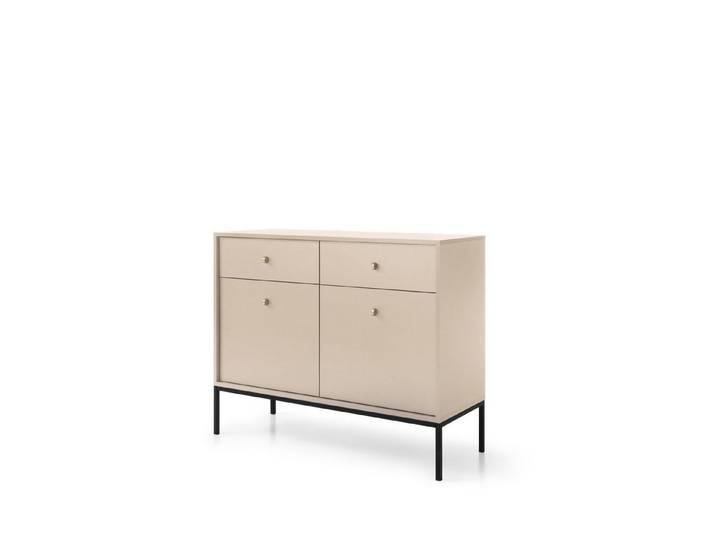 Compleo Kommode Kommode Alessia, Breite 104cm, mit 2 Schubladen, 2 Türen, Wohnzimmer
