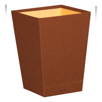 Rhodiarama Papierkorb aus Kunstleder, 27x27x32cm - Kupfer 194616C