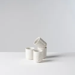 Gipfelstück Espressotasse ohne Henkel CREME 4er-Set, postsicher, Serie ALPENWIESE