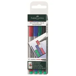 Faber-Castell MULTIMARK Marker 4 Stück(e) Schwarz, Blau, Grün, Rot