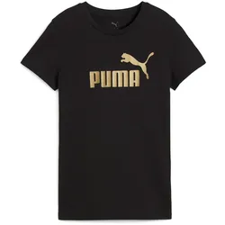 PUMA Essentials Metallic No. 1 Logo T-Shirt Damen 51 - PUMA black/metallic gold XL