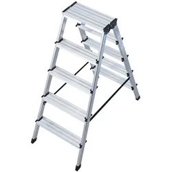 Krause MONTO Stufen-DoppelLeiter Dopplo, Stufen  2 x 5, Arbeitshöhe 2,65 m