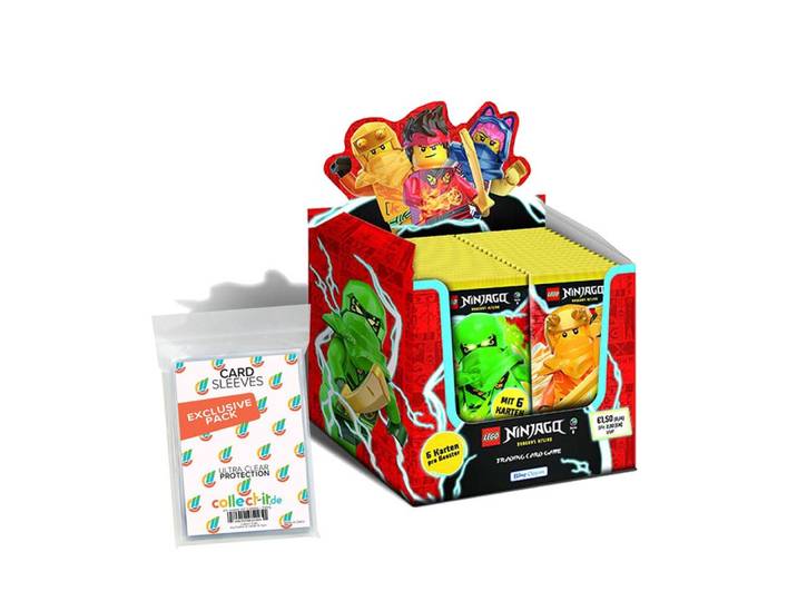 Blue Ocean Sammelkarte LEGO Ninjago Serie 9 Trading Cards 1 Display (50 Booster) + Sleeves