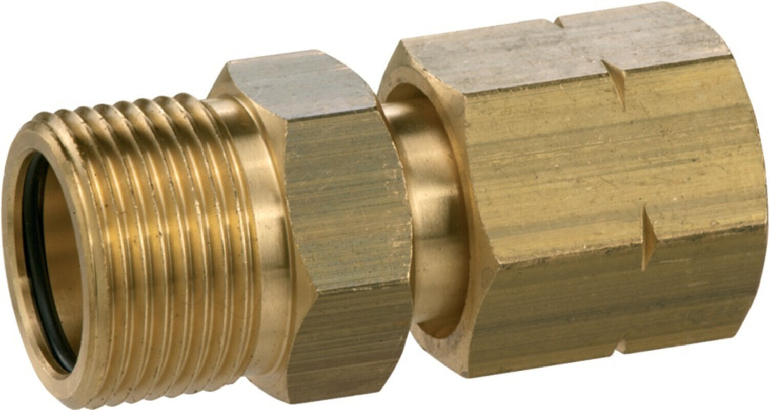 Gok Geräte-Anschlussadapter AG M22 x 1,5 LH x G 3/8" LH-ÜM (0288500)