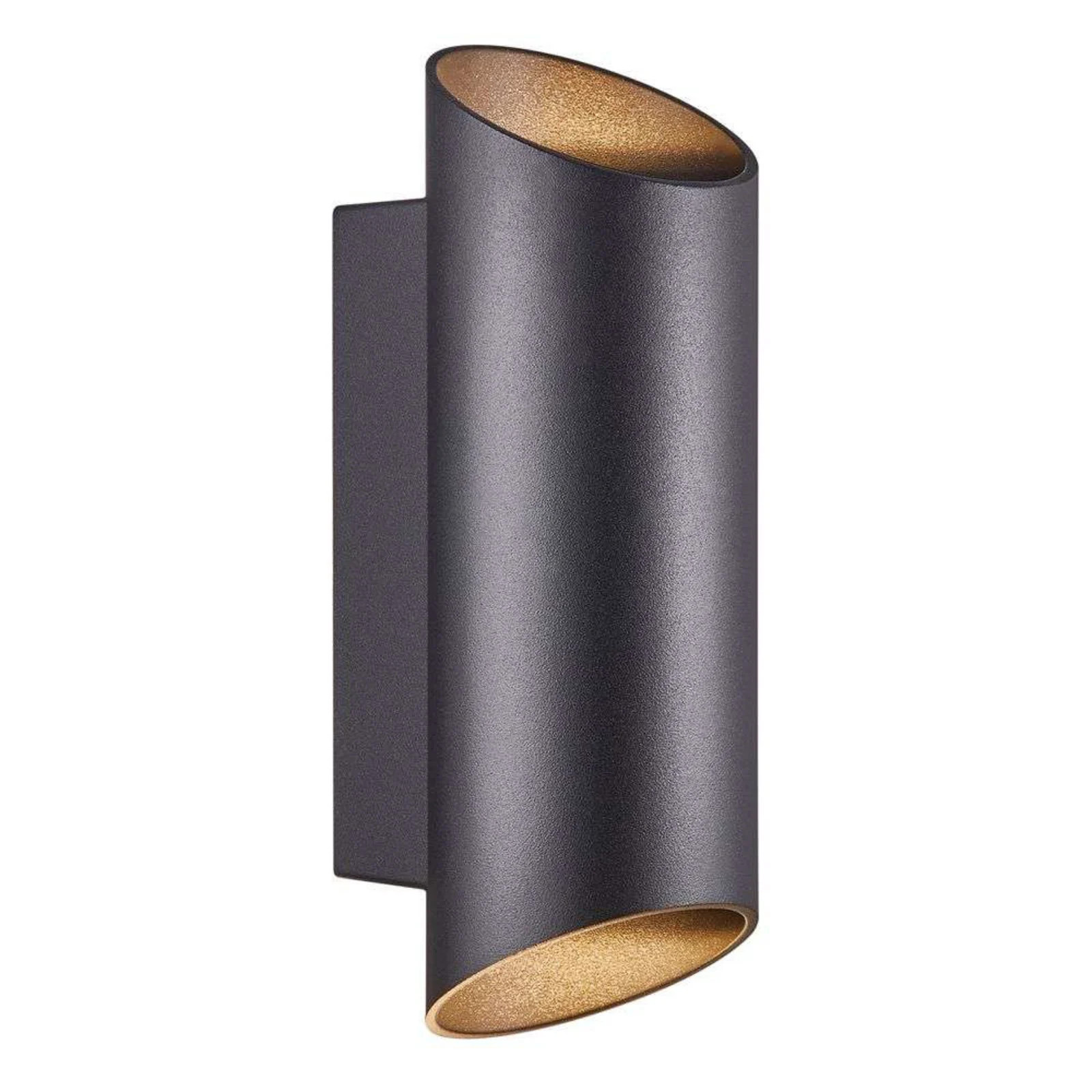 Nordlux Nico Round Buiten Wandlamp - Zwart - Aluminium en Glas