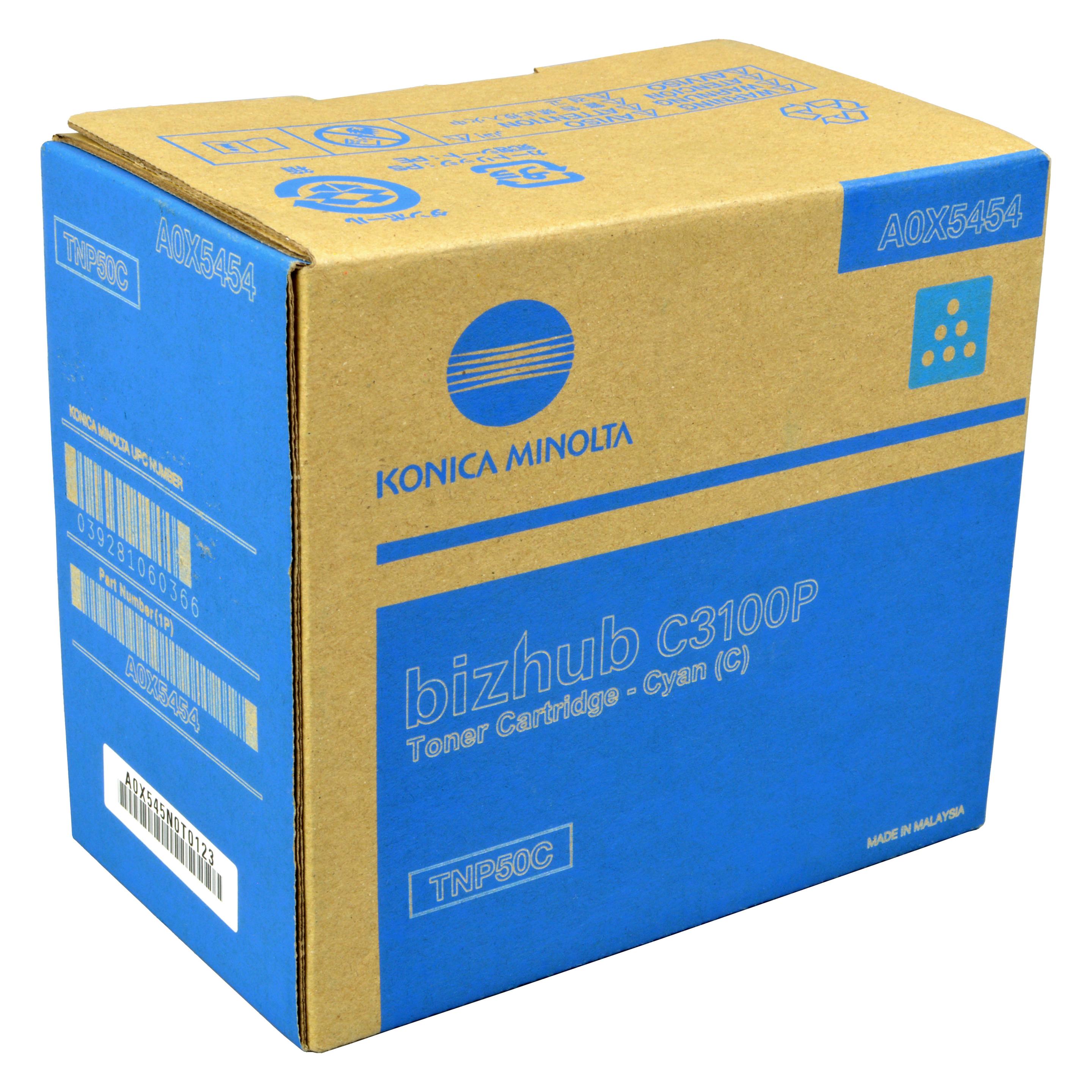 Konica Minolta Toner ORIG. TNP Kompatibel zu A0X5454 - Manufacturer machines  - Ton (C) (TNP50C)