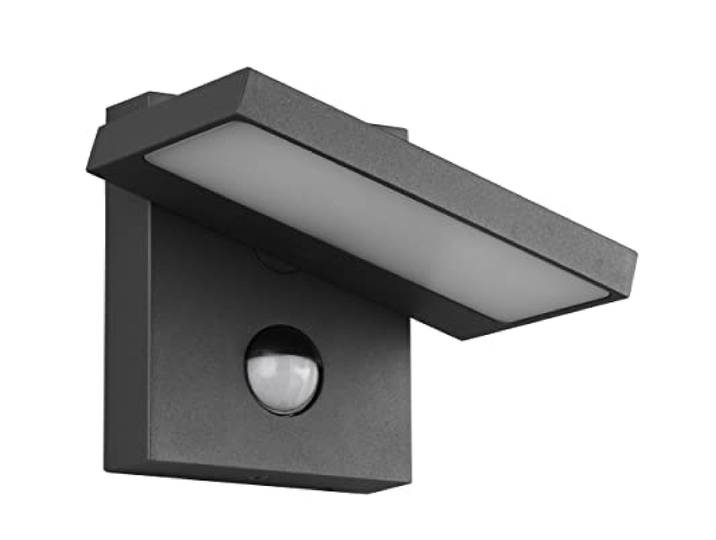 Trio Leuchten LED Außen Wandleuchte Horton 226360142, Aluminium Druckguss Anthrazit, inkl. 8 Watt LED, inkl. Bewegungssensor