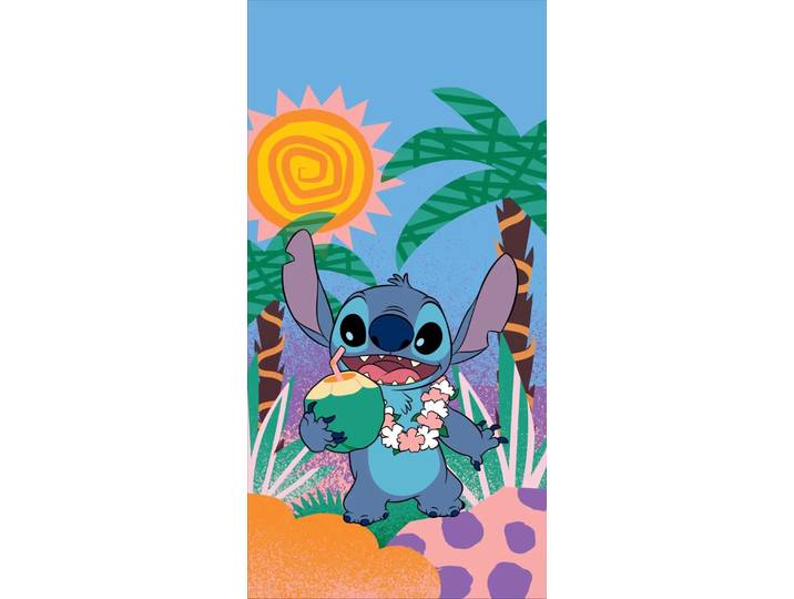 Stitch strandlaken aloha party 70 x 140 cm Katoen