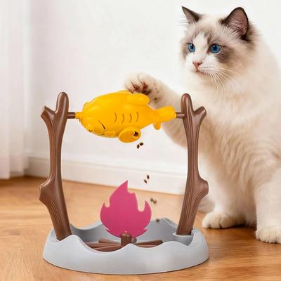 Uplift Essentials Interactive 360 Rotating Roast Chicken Leg Cat Slow Feeder style B
