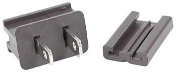 Novelty Lights SPT-1 Male Plug, Snap On Vampire Plugs, Brown, Polarized, 8 AMP, 25 Pack - Medium