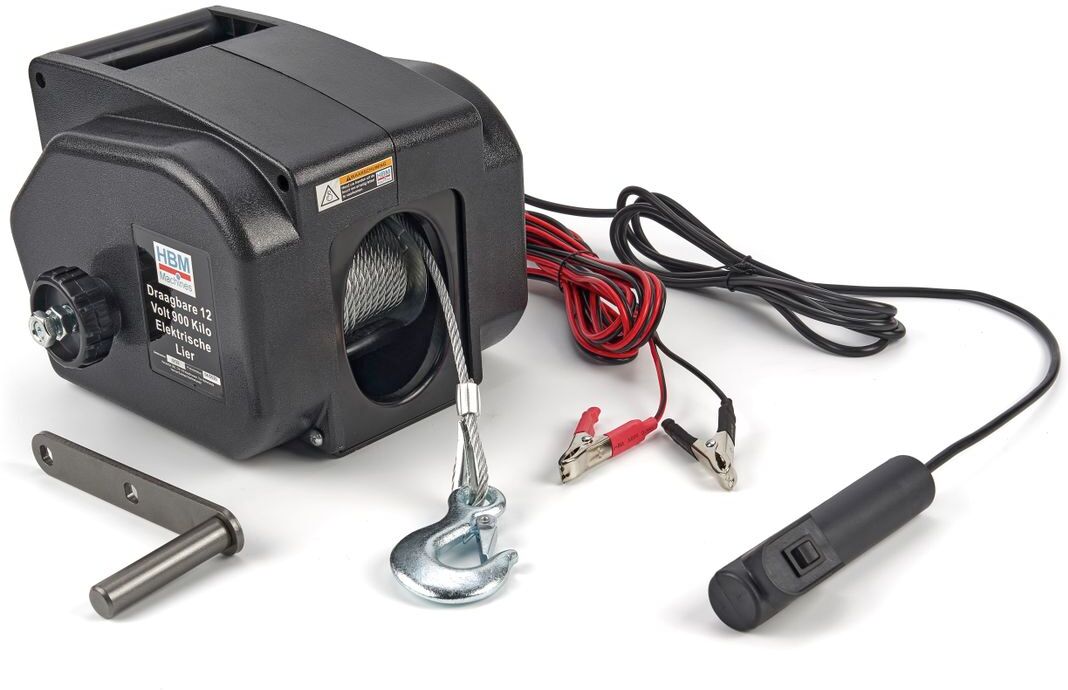Treuil électrique portable 12 volts de 900 kilos de HBM