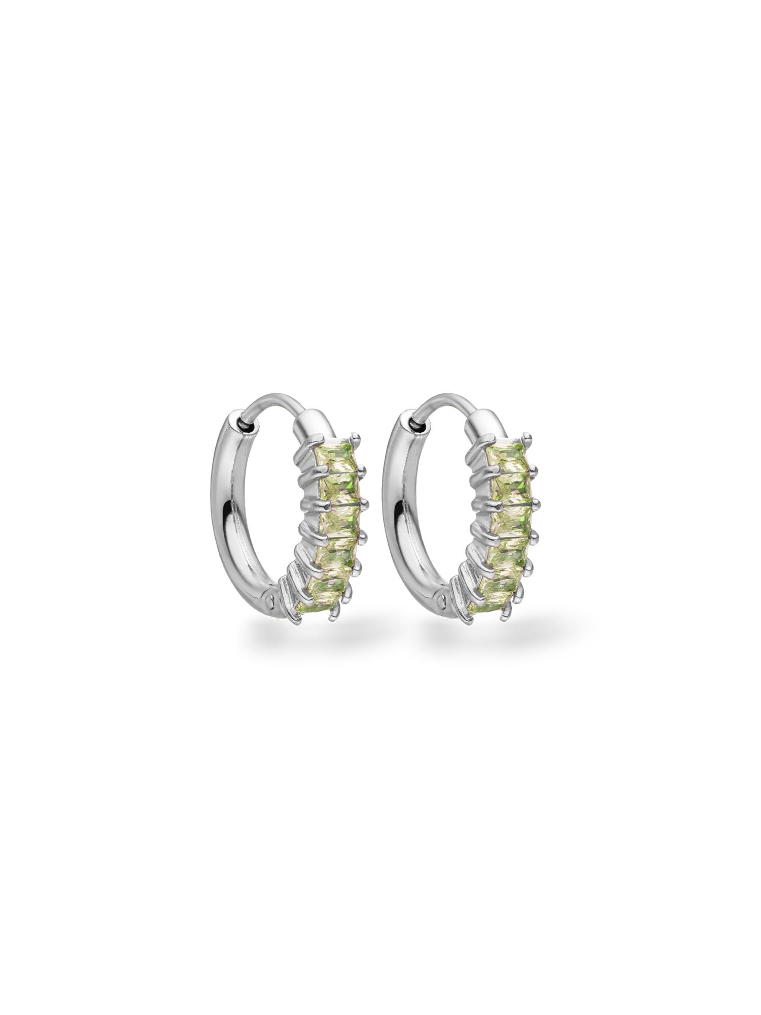 PURELEI Green Love Ohrringe mit Zirkonia Steinen