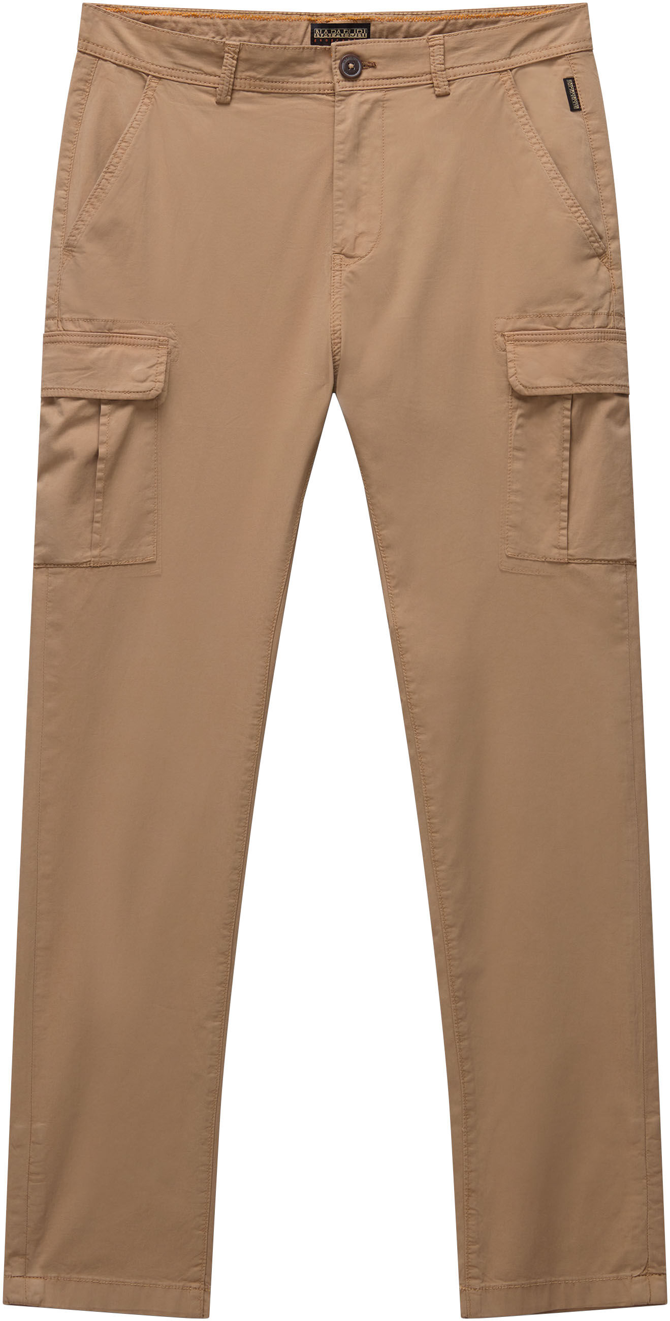 Stoffhose NAPAPIJRI "M-PUYO SUM", Herren, Gr. 29, N-Gr, beige (tannin n1q), Web, Obermaterial: 97% Baumwolle, 3% Elasthan, unifarben, regular fit lang, Hosen Stoffhose, mit verdecktem Verschluss tannin n1q 29, N-Gr