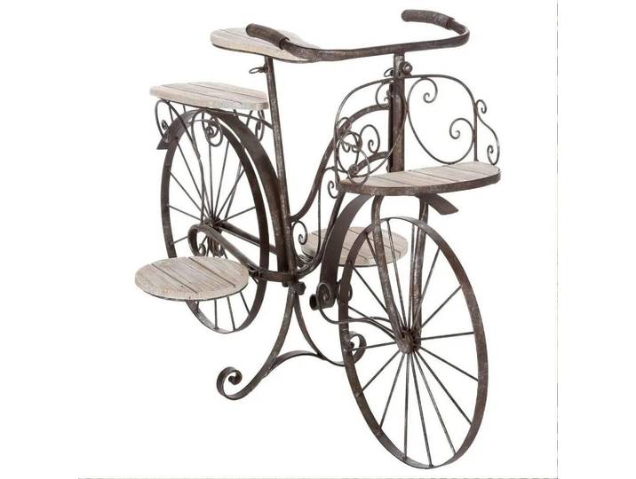 Atmosphera Createur d´interieur Blumenständer Metall Fahrrad 59 cm, Grau, 46x64x97 cm, Wohnzimmer, Wohnzimmertische, Blumenständer