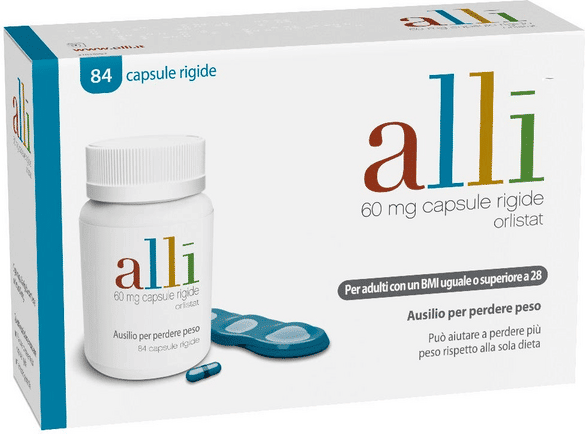 Alli Aiuto per Perdere Peso e Dimagrire Orlistat Adulti 84 capsule