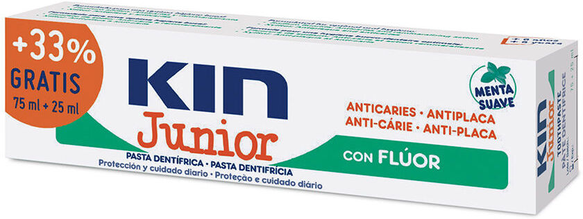 Kin Junior pasta dentífrica anticaries #menta suave 75 +