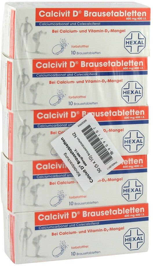 Calcivit D Brausetabletten 600mg/400 internationale Einheiten 50stk